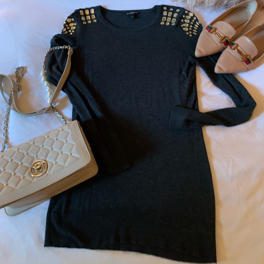 Express Jewel Detail Sweater